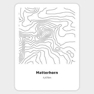 Matterhorn Topographic Map Sticker